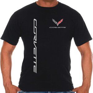JH Design Men's Chevy Corvette C7 T-Shirt Classic Short Sleeve Crew Neck Shirt